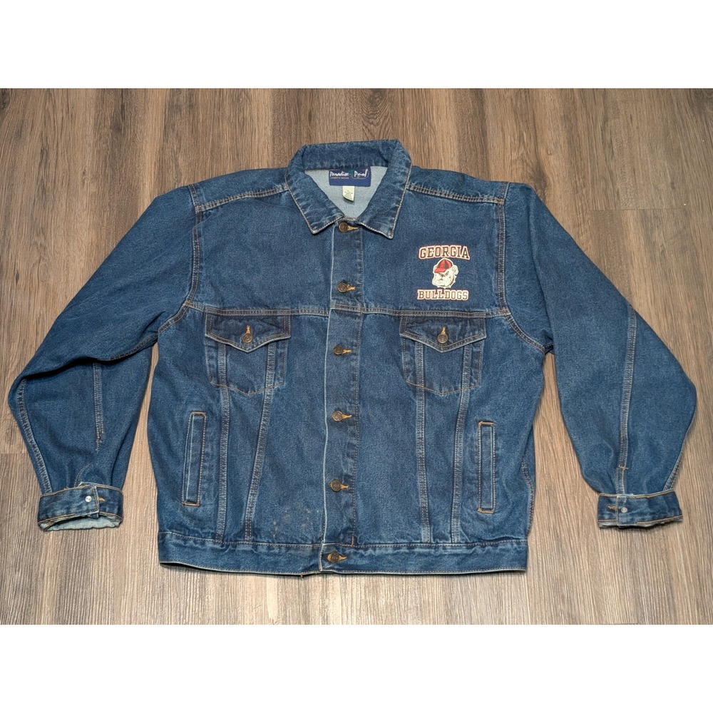 Georgia Bulldogs Paradise Point Denim Jacket XL Mens‎ Football
